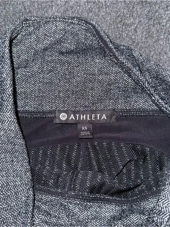 ATHLETA Gray Black Herringbone Mercer Tight High Rise Stretch Leggings Womens XS - Picture 6 of 7